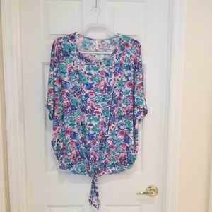 Ballamie Floral Top NWOT